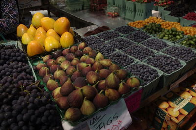Fruits for sale at market stall