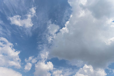 Low angle view of clouds in sky