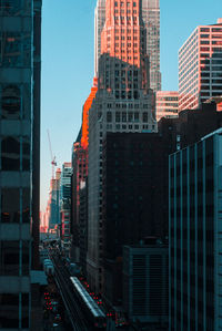 Cityscape against sky at night