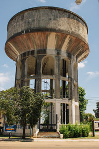 Low angle view of water tower of building