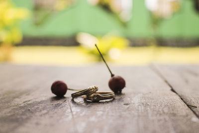 Close-up of fruits on table