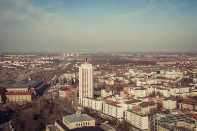 High angle view of cityscape