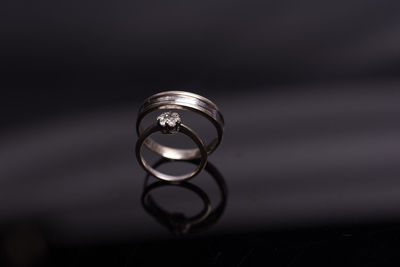 Close-up of wedding rings