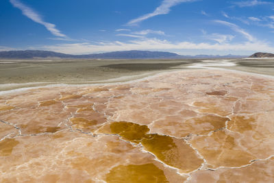 Evaporation ponds at searles lake