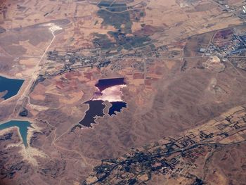 Aerial view of agricultural landscape