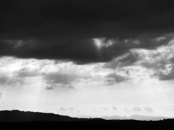 Scenic view of landscape against cloudy sky