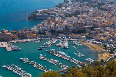 Landscape of a splendid sicilian seaside village with its charming little port