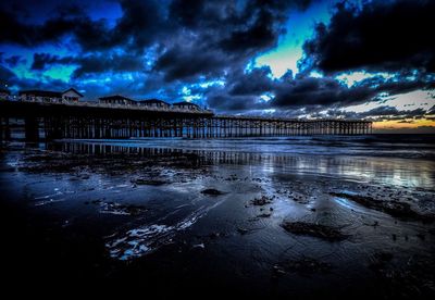 Storm clouds over sea