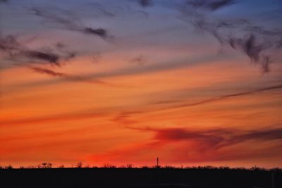 Scenic view of landscape against sky during sunset