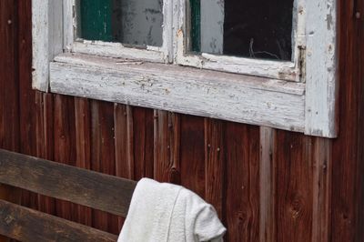 Wooden door of house