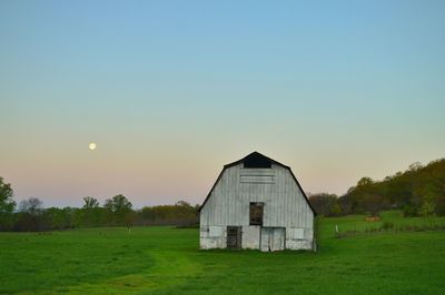 Built structure on grassy field