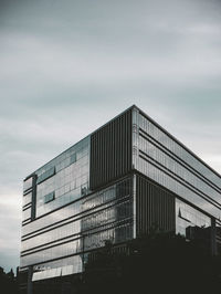 Low angle view of modern building against sky