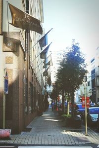 Street in city against clear sky