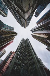 Low angle view of buildings in city