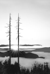 Scenic view of land against sky