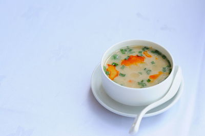 Close-up of soup in bowl