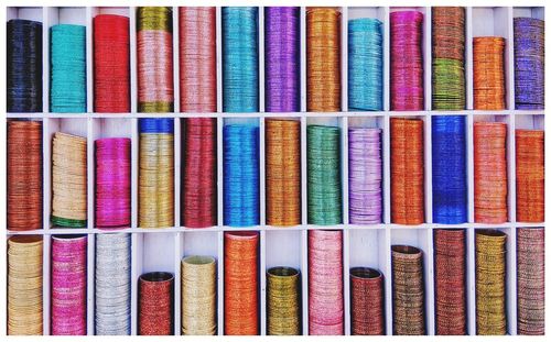 Full frame shot of multi colored pencils