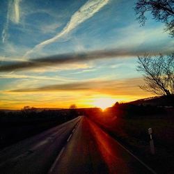 Country road at sunset