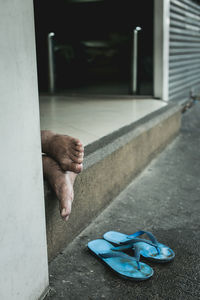 Close-up of man hand