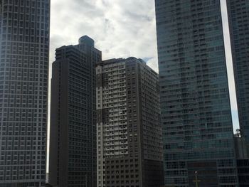 Low angle view of modern building against sky