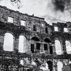 Low angle view of historical building