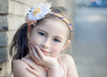 Portrait of girl smiling