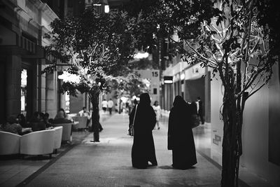 People walking in city