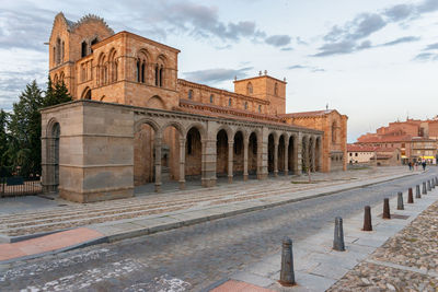 Exterior of historic building against sky