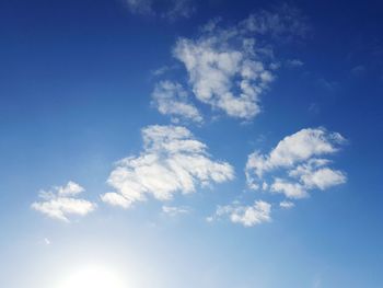 Low angle view of clouds in sky