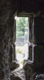 Close-up of stone wall