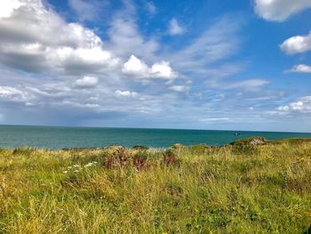 Scenic view of sea against sky