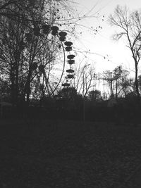 Silhouette trees against sky