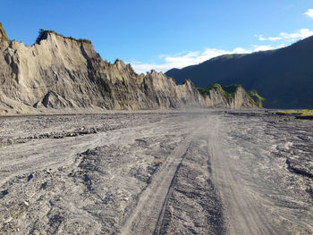 Panoramic view of mountains against sky