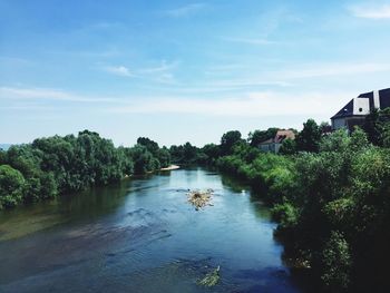 Scenic view of river against sky