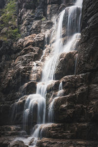 Scenic view of waterfall