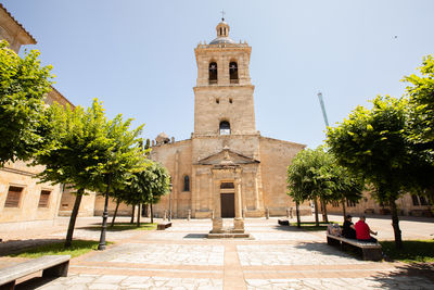 Low angle view of historic building against sky