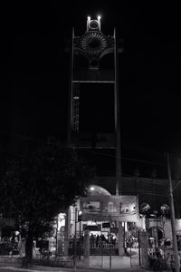 Low angle view of illuminated street light