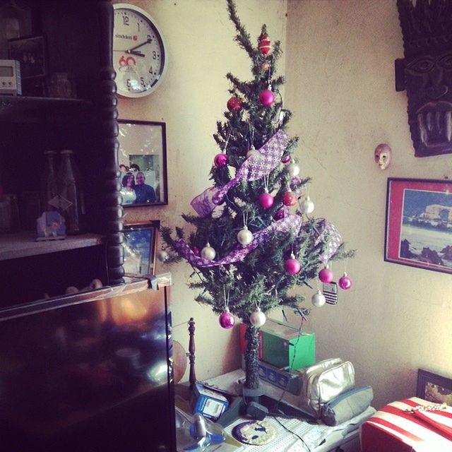 indoors, flower, decoration, table, potted plant, vase, variation, home interior, decor, flower pot, multi colored, no people, hanging, still life, freshness, christmas, arrangement, high angle view, purple, bunch of flowers