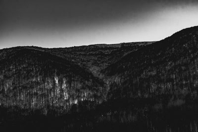 Scenic view of mountains against clear sky