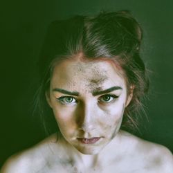 Close-up portrait of young woman