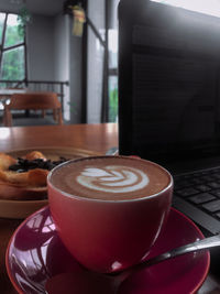 Close-up of coffee on table