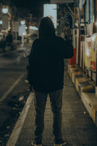 Smoker street in night