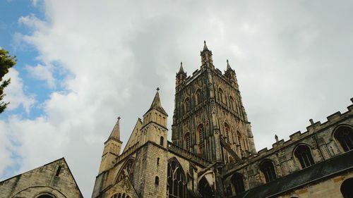 Low angle view of temple building against sky