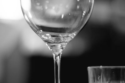 Close-up of beer in glass