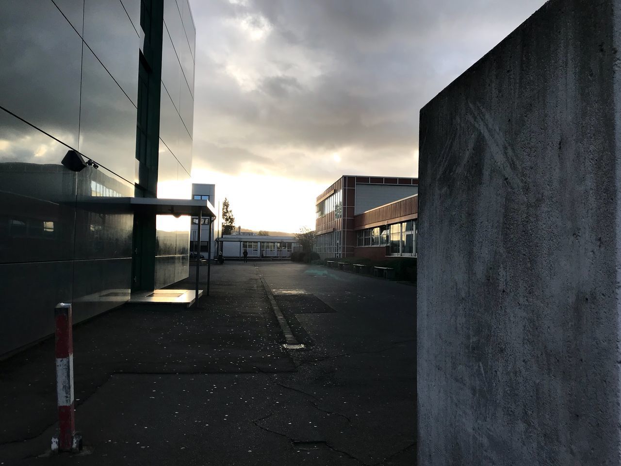 CITY AGAINST SKY AT SUNSET