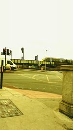 Road against clear sky