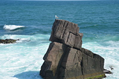 Rock formation on sea shore