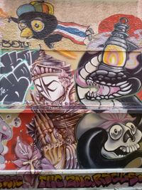 Close-up of multi colored painting
