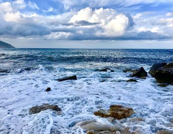 Scenic view of sea against sky