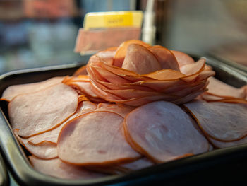 Close-up of food on table